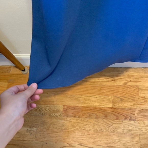 Blue Aidan Mattox Off-The-Shoulder Gown - Picture 5 of 5